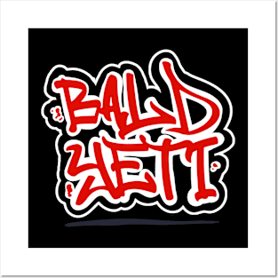 Bald Yeti Logo - Back Print Posters and Art